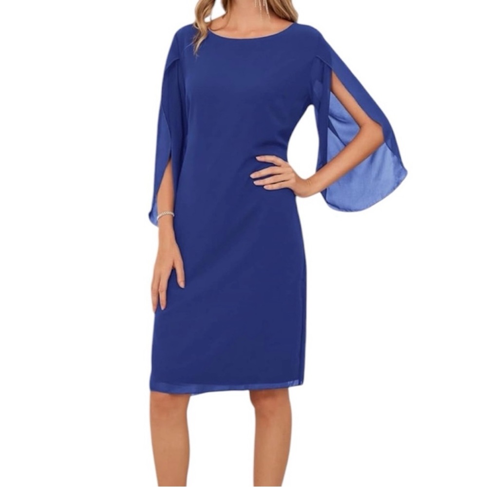 Grace Karin Blue Chiffon Dress NWT